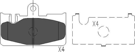 Kavo Parts KBP-9073 - Гальмівні колодки, дискові гальма autozip.com.ua