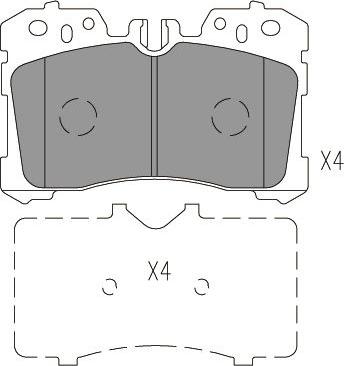 Kavo Parts KBP-9150 - Гальмівні колодки, дискові гальма autozip.com.ua