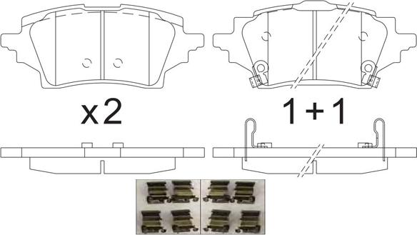 Kavo Parts KBP-9160 - Гальмівні колодки, дискові гальма autozip.com.ua