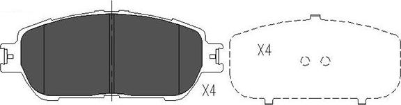 Kavo Parts KBP-9105 - Гальмівні колодки, дискові гальма autozip.com.ua