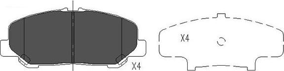 Kavo Parts KBP-9101 - Гальмівні колодки, дискові гальма autozip.com.ua