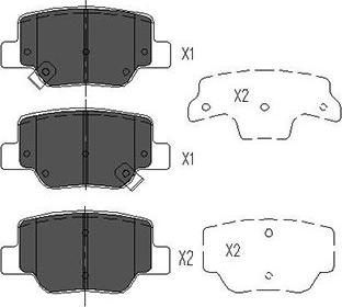 Kavo Parts KBP-9115 - Гальмівні колодки, дискові гальма autozip.com.ua