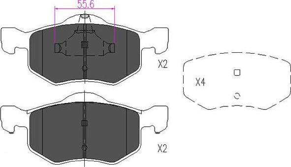 Kager 35-0737 - Гальмівні колодки, дискові гальма autozip.com.ua