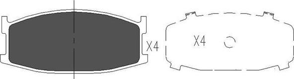 Kavo Parts KBP-4548 - Гальмівні колодки, дискові гальма autozip.com.ua