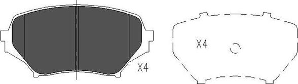 Kavo Parts KBP-4550 - Гальмівні колодки, дискові гальма autozip.com.ua