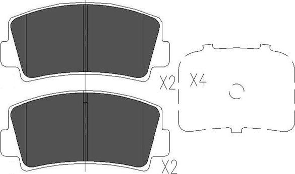 Kavo Parts KBP-4552 - Гальмівні колодки, дискові гальма autozip.com.ua