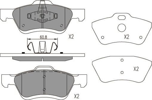 Kavo Parts KBP-4564 - Гальмівні колодки, дискові гальма autozip.com.ua