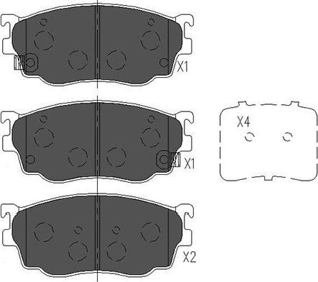 Kavo Parts KBP-4509 - Гальмівні колодки, дискові гальма autozip.com.ua