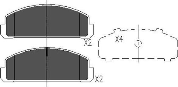 Kavo Parts KBP-4515 - Гальмівні колодки, дискові гальма autozip.com.ua