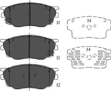 Kavo Parts KBP-4511 - Гальмівні колодки, дискові гальма autozip.com.ua