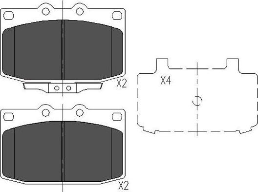 Kavo Parts KBP-4518 - Гальмівні колодки, дискові гальма autozip.com.ua