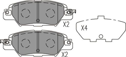 Kavo Parts KBP-4582 - Гальмівні колодки, дискові гальма autozip.com.ua