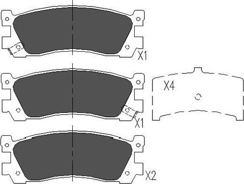 Kavo Parts KBP-4536 - Гальмівні колодки, дискові гальма autozip.com.ua