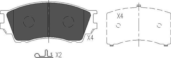 Kavo Parts KBP-4529 - Гальмівні колодки, дискові гальма autozip.com.ua