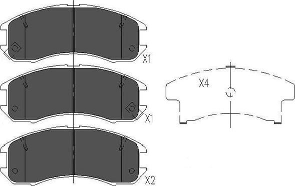 Kavo Parts KBP-4525 - Гальмівні колодки, дискові гальма autozip.com.ua