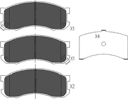 Kavo Parts KBP-4526 - Гальмівні колодки, дискові гальма autozip.com.ua