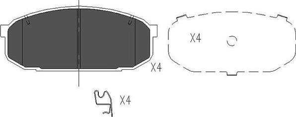 Kavo Parts KBP-4528 - Гальмівні колодки, дискові гальма autozip.com.ua