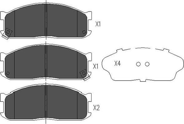 Kavo Parts KBP-4523 - Гальмівні колодки, дискові гальма autozip.com.ua