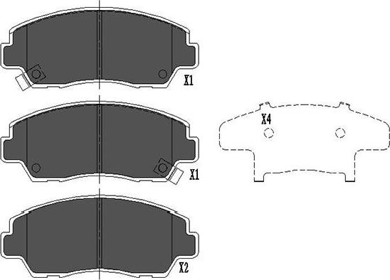 Kavo Parts KBP-4522 - Гальмівні колодки, дискові гальма autozip.com.ua