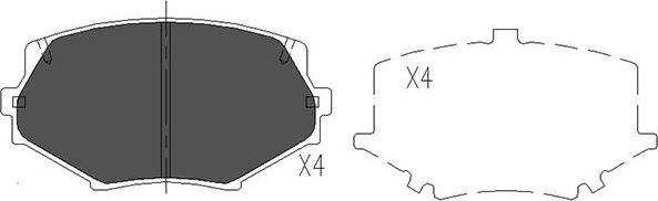 Kavo Parts KBP-4527 - Гальмівні колодки, дискові гальма autozip.com.ua