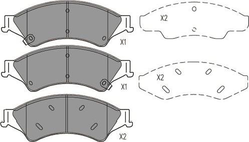 Kavo Parts KBP-4574 - Гальмівні колодки, дискові гальма autozip.com.ua