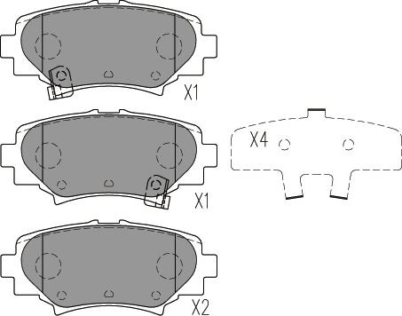 Kavo Parts KBP-4575 - Гальмівні колодки, дискові гальма autozip.com.ua