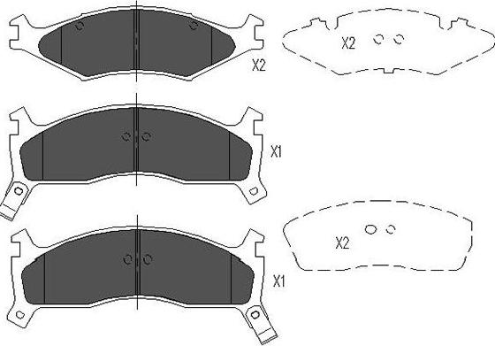 Kavo Parts KBP-4008 - Гальмівні колодки, дискові гальма autozip.com.ua