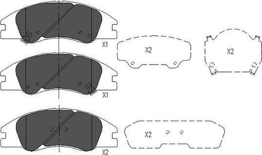 Kavo Parts KBP-4003 - Гальмівні колодки, дискові гальма autozip.com.ua