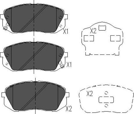 Kavo Parts KBP-4018 - Гальмівні колодки, дискові гальма autozip.com.ua