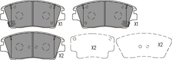 Kavo Parts KBP-4030 - Гальмівні колодки, дискові гальма autozip.com.ua