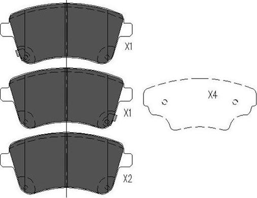 Kavo Parts KBP-4028 - Гальмівні колодки, дискові гальма autozip.com.ua