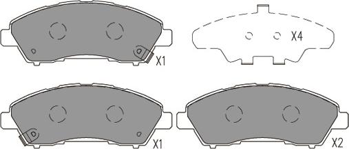 Kavo Parts KBP-5563 - Гальмівні колодки, дискові гальма autozip.com.ua