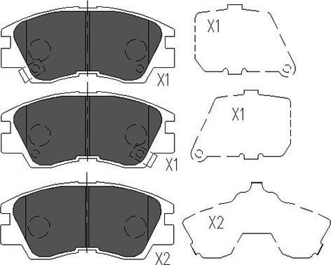 Kavo Parts KBP-5501 - Гальмівні колодки, дискові гальма autozip.com.ua