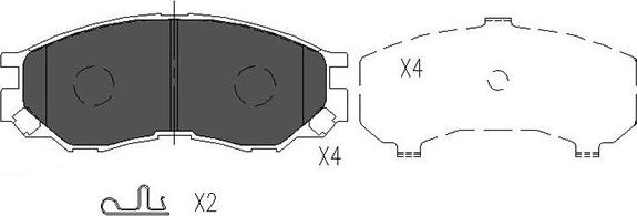 Kavo Parts KBP-5508 - Гальмівні колодки, дискові гальма autozip.com.ua