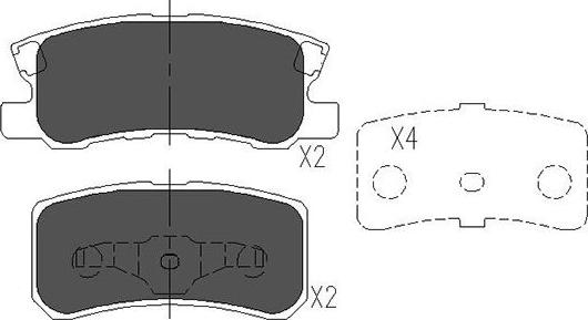 Kavo Parts KBP-5515 - Гальмівні колодки, дискові гальма autozip.com.ua