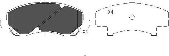 Kavo Parts KBP-5516 - Гальмівні колодки, дискові гальма autozip.com.ua