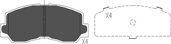 Kavo Parts KBP-5532 - Гальмівні колодки, дискові гальма autozip.com.ua