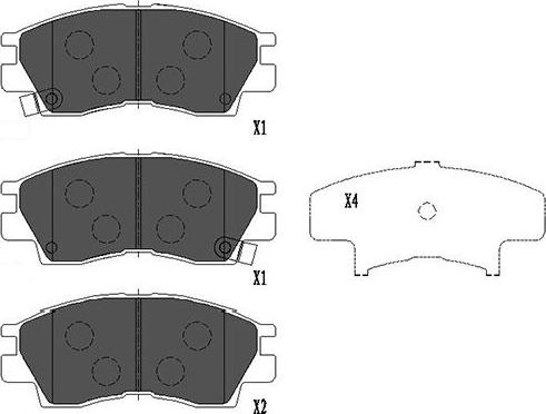 Kavo Parts KBP-5526 - Гальмівні колодки, дискові гальма autozip.com.ua