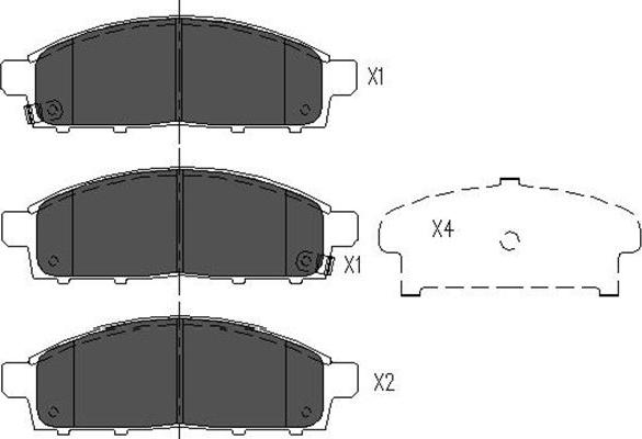 Kavo Parts KBP-5520 - Гальмівні колодки, дискові гальма autozip.com.ua