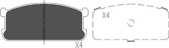 Kavo Parts KBP-5521 - Гальмівні колодки, дискові гальма autozip.com.ua