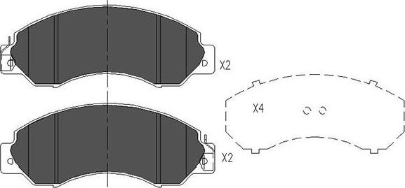 Kavo Parts KBP-6592 - Гальмівні колодки, дискові гальма autozip.com.ua