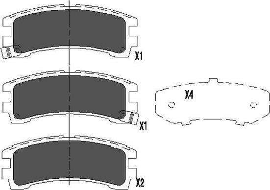 Kavo Parts KBP-6549 - Гальмівні колодки, дискові гальма autozip.com.ua