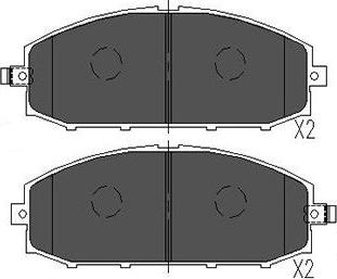 Kavo Parts KBP-6540 - Гальмівні колодки, дискові гальма autozip.com.ua