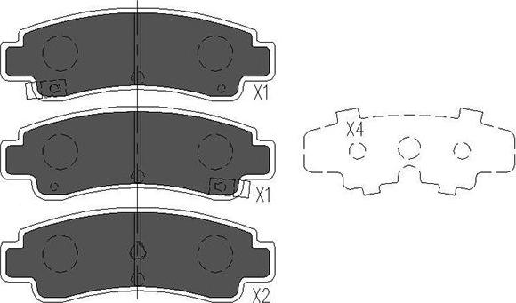 Kavo Parts KBP-6543 - Гальмівні колодки, дискові гальма autozip.com.ua