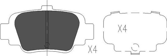 Kavo Parts KBP-6547 - Гальмівні колодки, дискові гальма autozip.com.ua