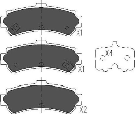 Kavo Parts KBP-6550 - Гальмівні колодки, дискові гальма autozip.com.ua