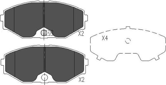 Kavo Parts KBP-6553 - Гальмівні колодки, дискові гальма autozip.com.ua