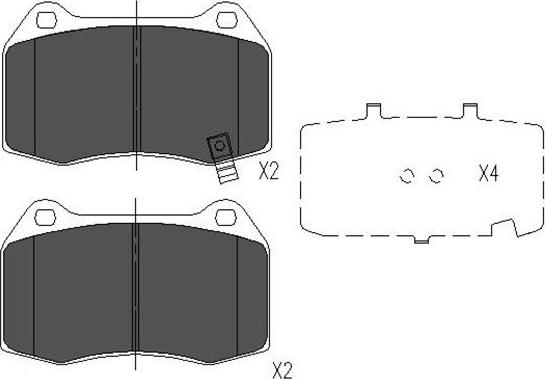 Kavo Parts KBP-6561 - Гальмівні колодки, дискові гальма autozip.com.ua