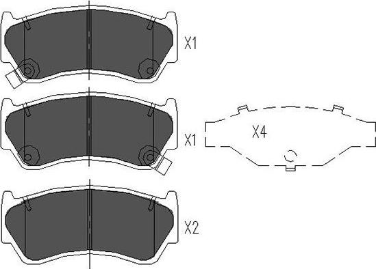 Kavo Parts KBP-6508 - Гальмівні колодки, дискові гальма autozip.com.ua