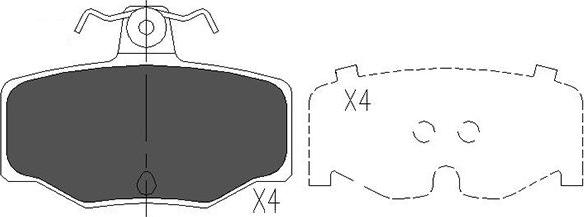 Kavo Parts KBP-6511 - Гальмівні колодки, дискові гальма autozip.com.ua